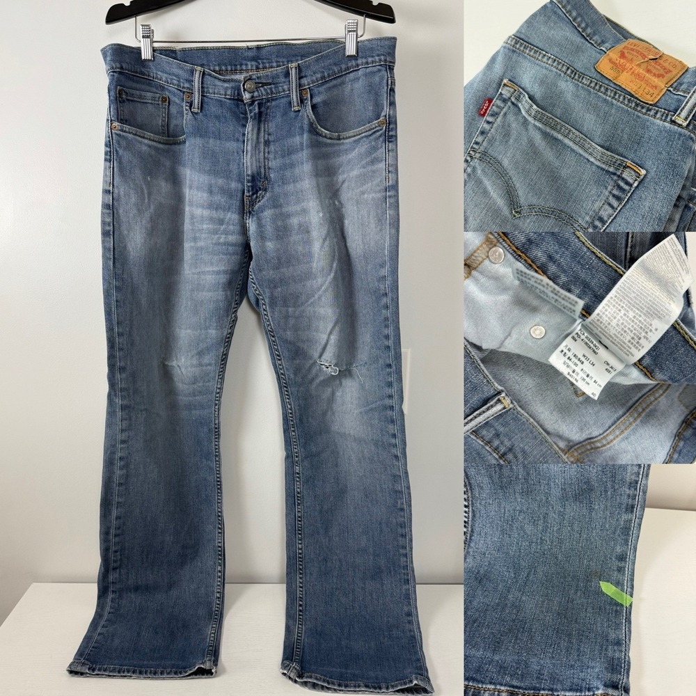 Levi's 559 Relaxed Straight 33x34 Jeans Men's Mid Rise Blue Denim